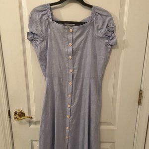 Women's Dress Light Blue with White Belt